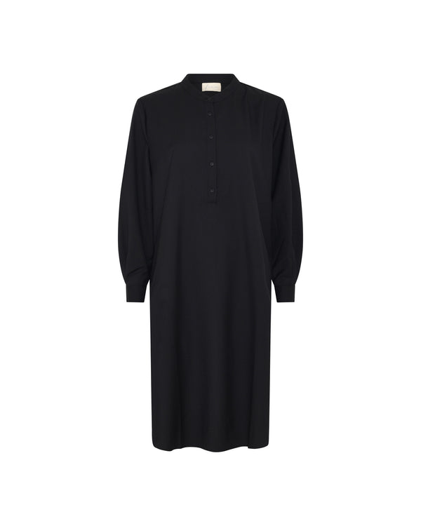 FRAU Barcelona elegant uld skjorte Long shirt Black