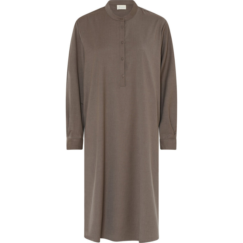 FRAU Barcelona ls long wool shirt Long shirt Walnut