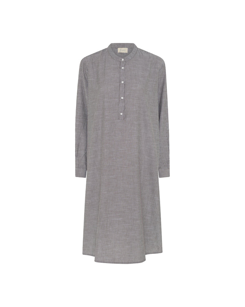 FRAU Barcelona skjorte Long shirt Coffee Quartz Stripe