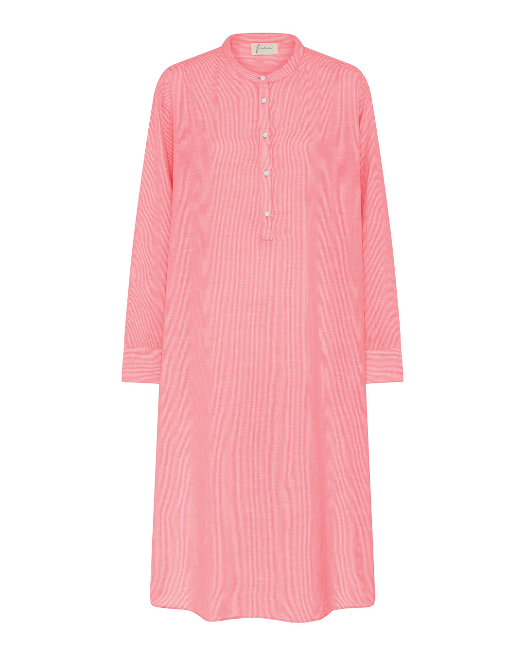 FRAU Barcelona skjorte Long shirt Hot Coral Stripe