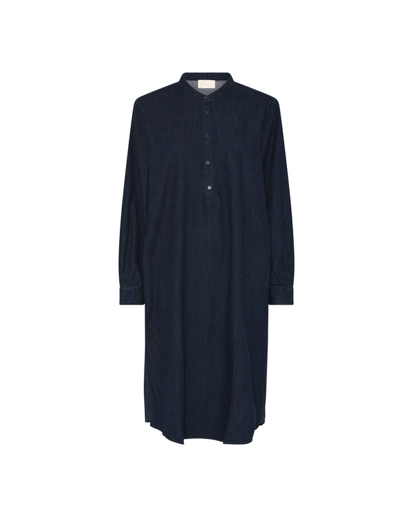 FRAU Barcelona skjortekjole Long shirt Dark blue denim