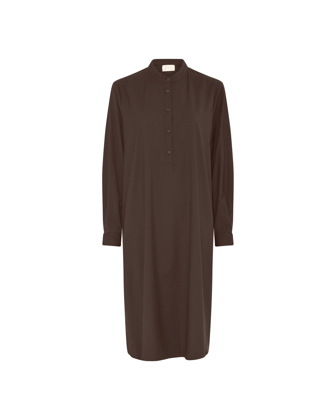 FRAU Barcelona uld skjorte Long shirt Chocolate Brown