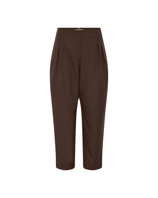 FRAU Beijing ankelbukser uld Pant Chocolate Brown