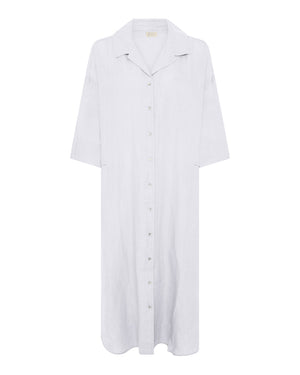 FRAU Berlin 100% hør kjole Dress Bright White