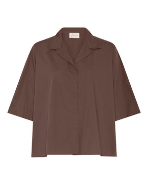 FRAU Berlin kortærmet skjorte Shirt Coffee Quartz