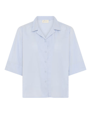 FRAU Berlin kortærmet skjorte Shirt Halogen Blue