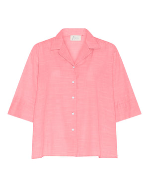 FRAU Berlin kortærmet skjorte Shirt Hot Coral Stripe