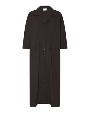 FRAU Berlin light wool skjortekjole Dress Chocolate Torte