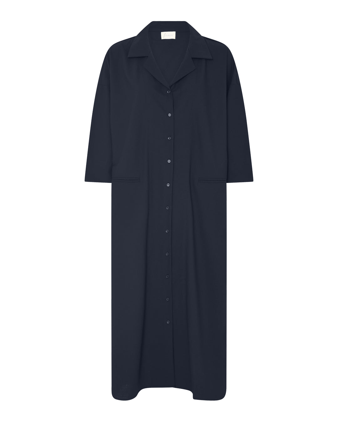 FRAU Berlin light wool skjortekjole Dress Dark Navy