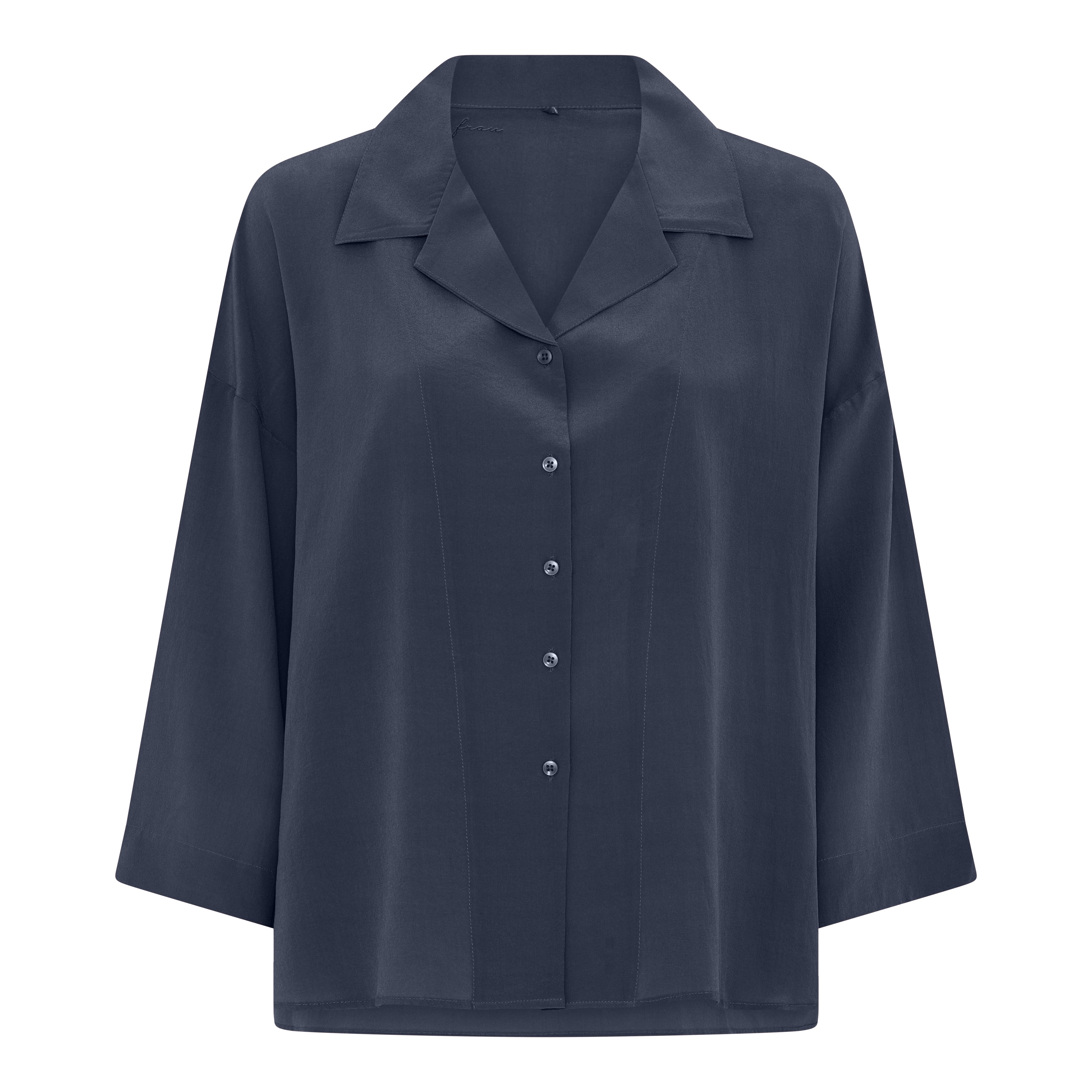 FRAU Berlin silk crepe shirt Shirt Navy Blazer