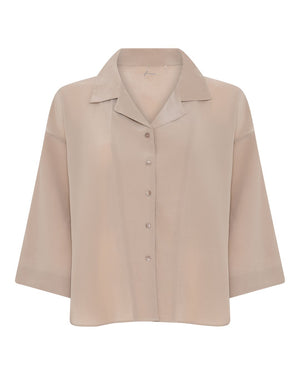 FRAU Berlin silk crepe shirt Shirt Stucco