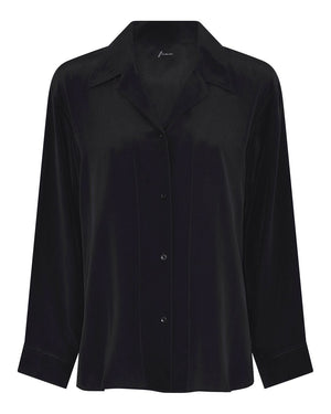 FRAU Cayenne silke skjorte Shirt Black