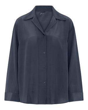FRAU Cayenne silke skjorte Shirt Navy Blazer