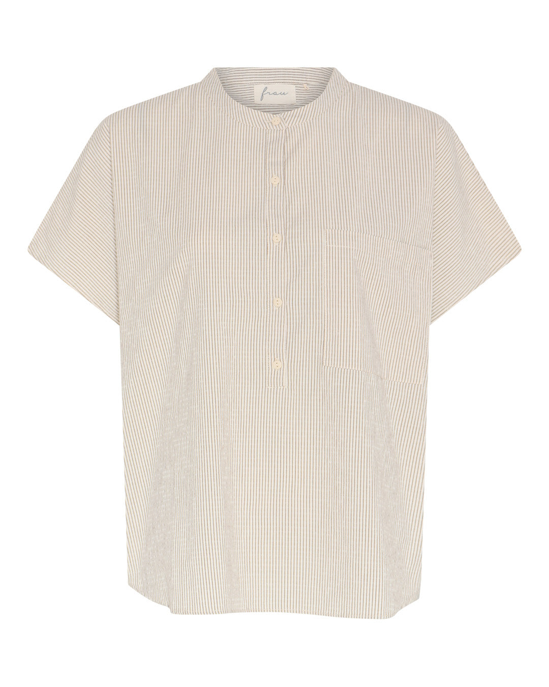 FRAU Colombo top Top Tapioca Coffee Stripe