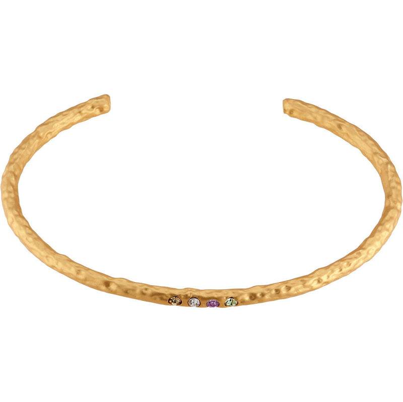 FRAU Crystal børstet guld armbånd Bracelet Pastel comb