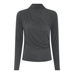 FRAU Detroit cashmere top Top Dark Grey Melange