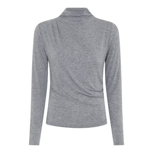 FRAU Detroit cashmere top Top Medium grey melange