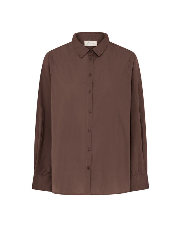 FRAU Dhaka skjorte Shirt Coffee Quartz