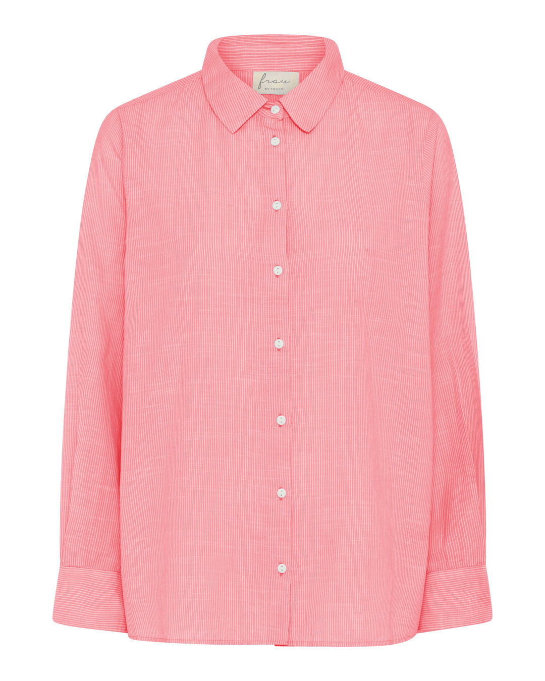 FRAU Dhaka skjorte Shirt Hot Coral Stripe