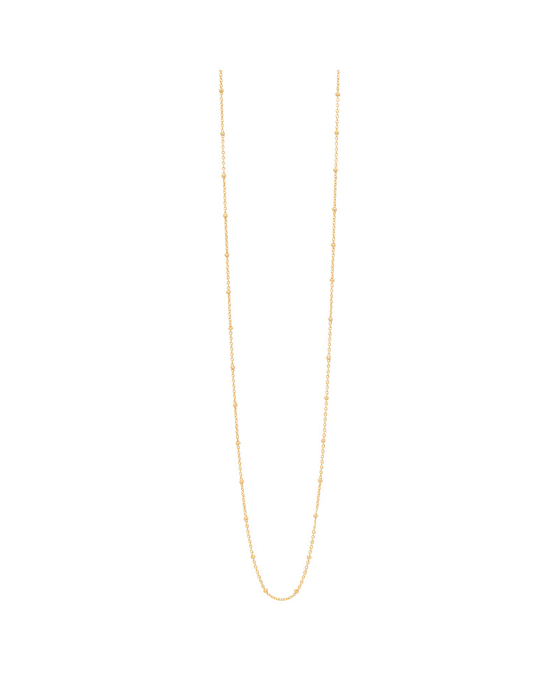 FRAU Dili forgyldt halskæde lang Necklace Matt 18K Gold plated