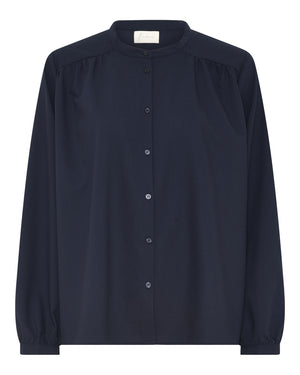 FRAU Florence light uld skjorte Shirt Dark Navy