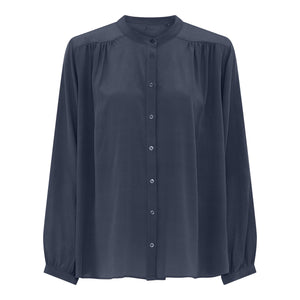 FRAU Florence silk crepe shirt Shirt Navy Blazer