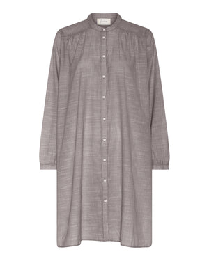 FRAU Florence skjortekjole Dress Coffee Quartz Stripe