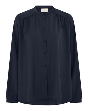 FRAU Florence uld skjorte Shirt Dark Navy