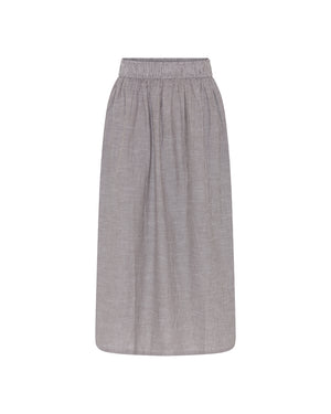 FRAU Helsinki nederdel Skirt Coffee Quartz Stripe