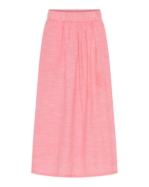 FRAU Helsinki nederdel Skirt Hot Coral Stripe