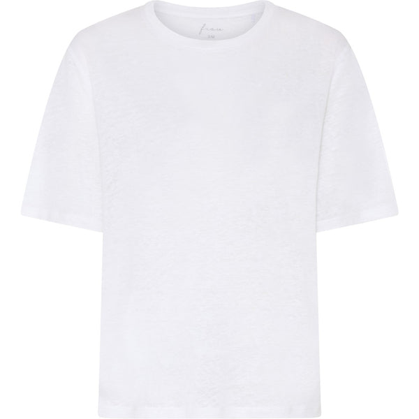 FRAU Kingston hør t-shirt Top Bright White