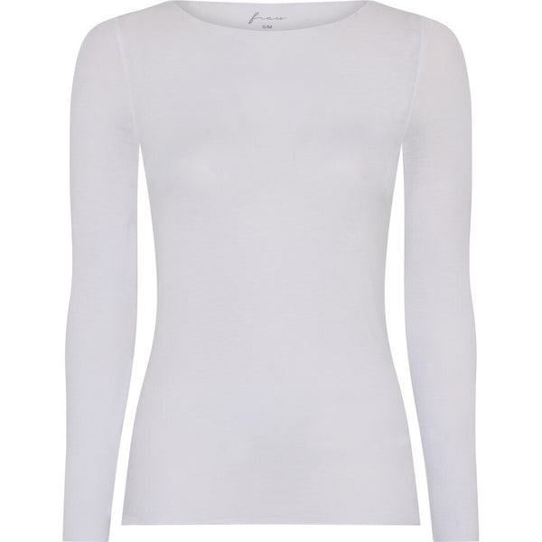 FRAU Lima cashmere ls boatneck top Top Bright White