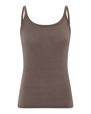 FRAU Linz cashmere strop top Top Coffee Quartz