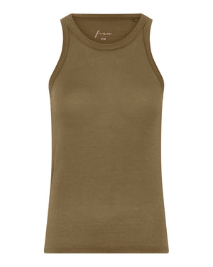FRAU Lucca cashmere tank top Top Military Olive