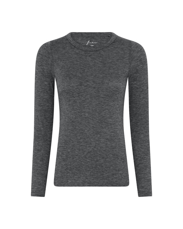 FRAU Lucca cashmere top Top Dark grey melange