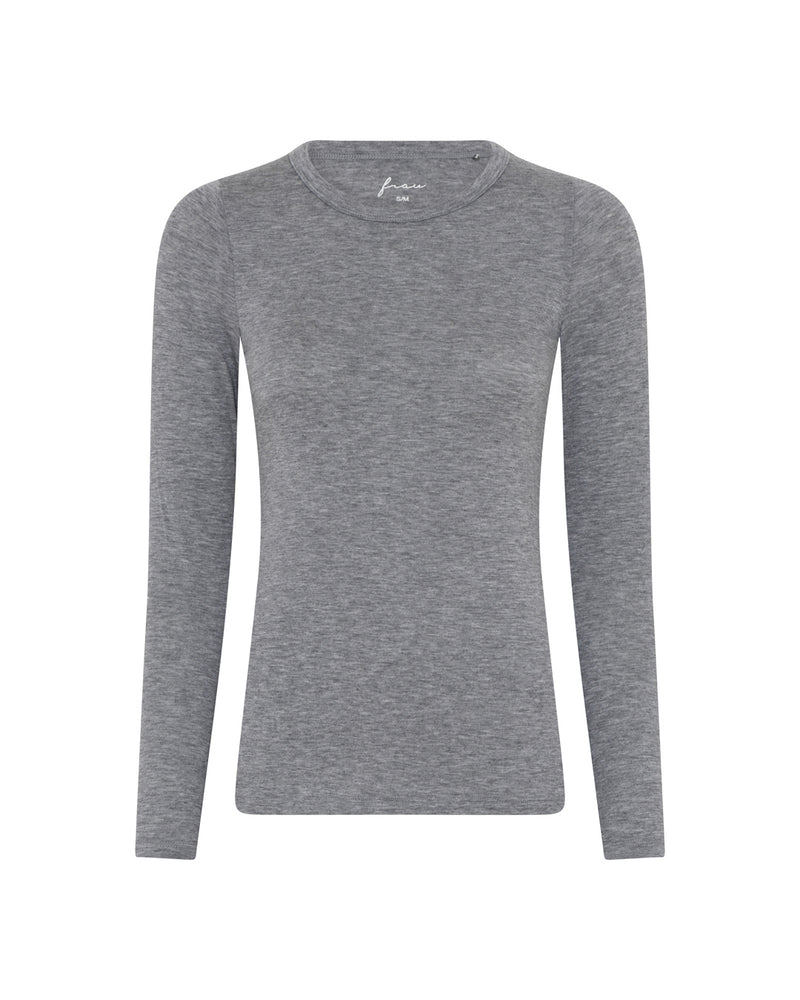 FRAU Lucca cashmere top Top Medium grey melange