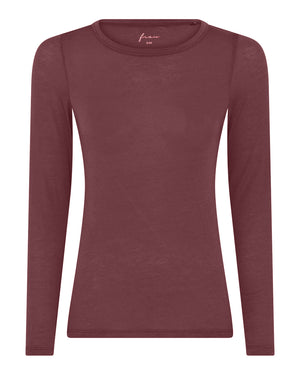 FRAU Lucca cashmere top Top Red Mahogany