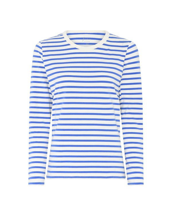 FRAU Lucca cotton ls top Top Amparo Blue Stripe