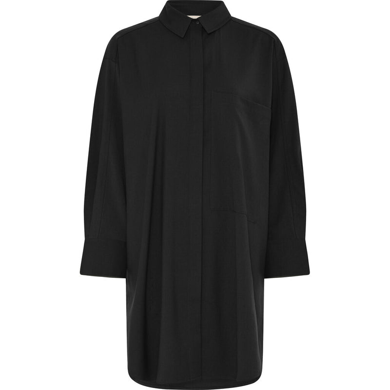 FRAU Lyon elegant skjorte Long shirt Black