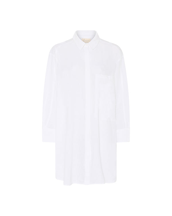 FRAU Lyon hør skjorte Long shirt Bright White