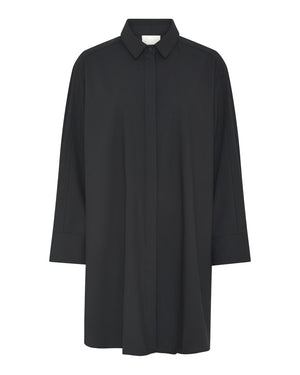 FRAU Lyon light uld skjorte Long shirt Black