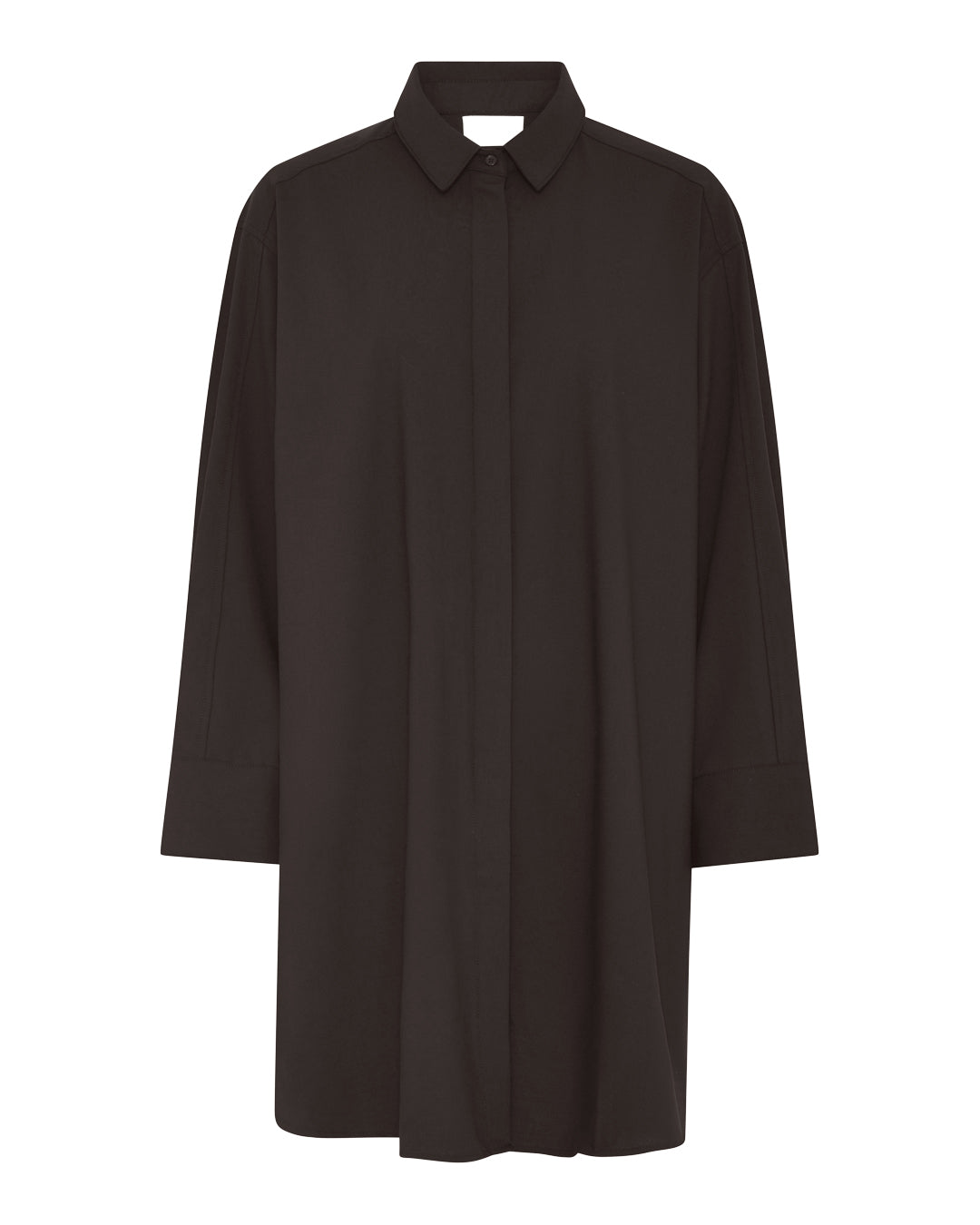 FRAU Lyon light uld skjorte Long shirt Chocolate Torte