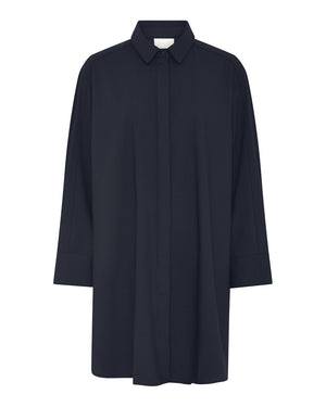 FRAU Lyon light uld skjorte Long shirt Dark Navy
