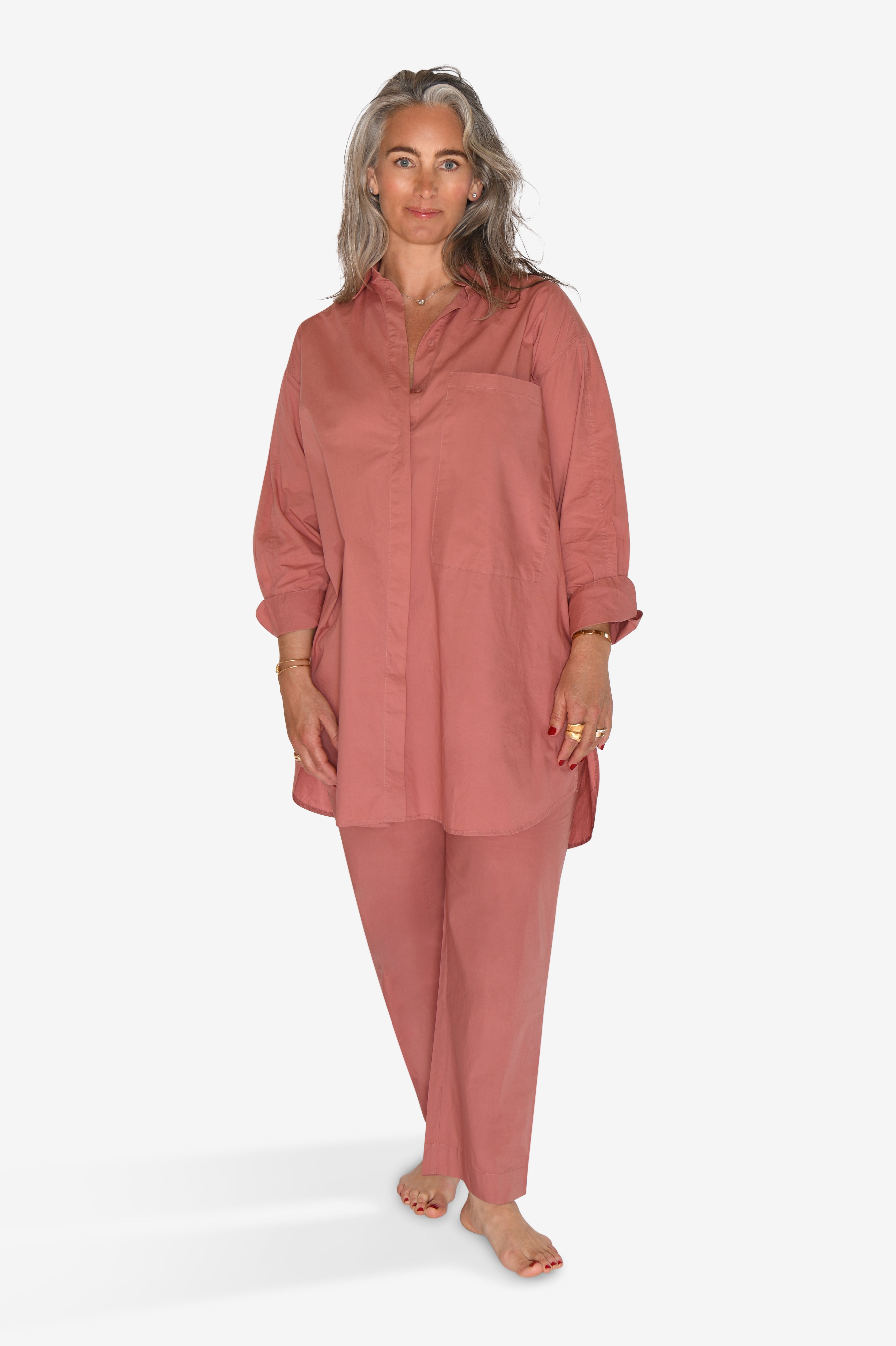 FRAU Lyon skjorte Long shirt Ash Rose