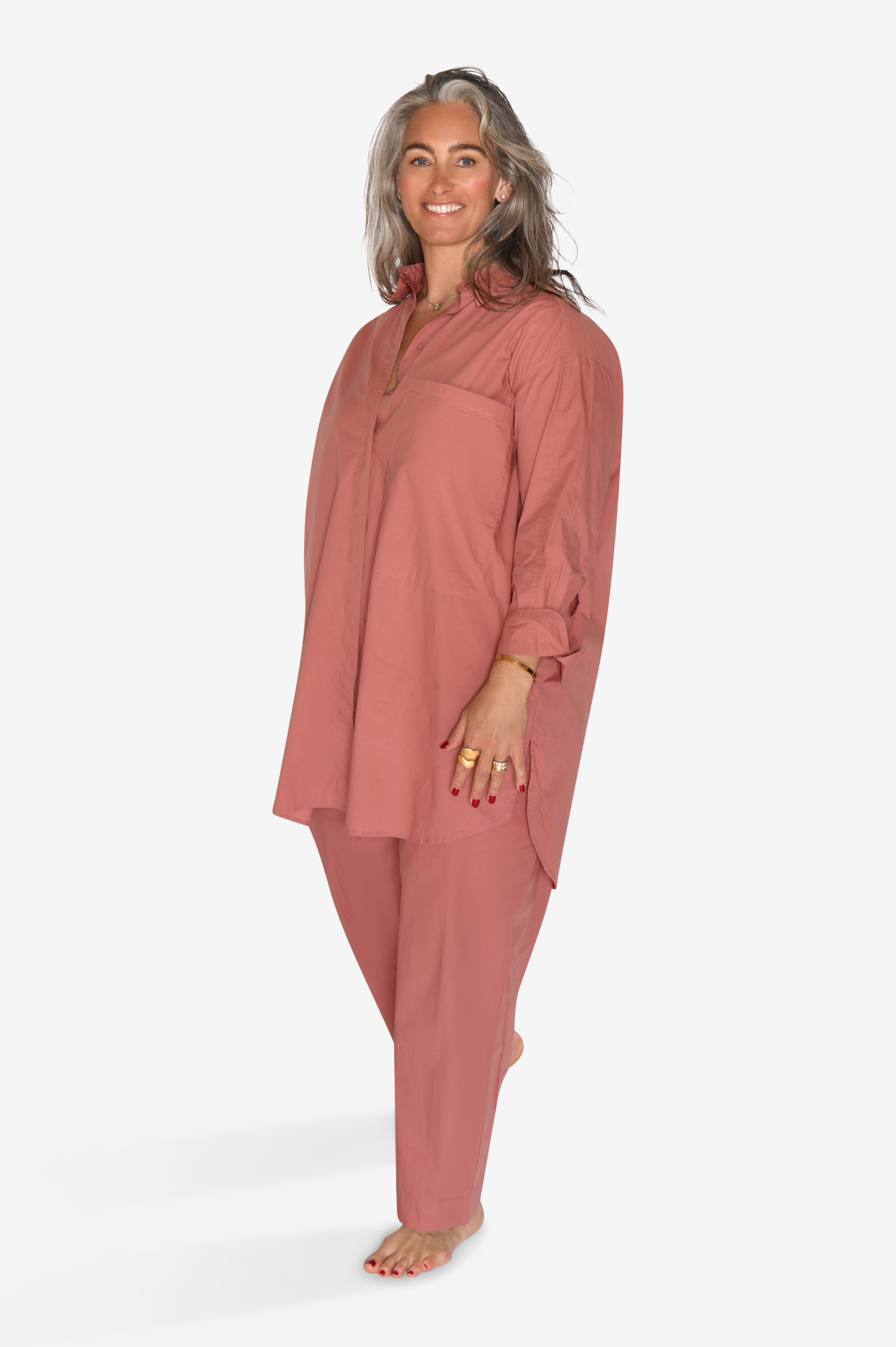 FRAU Lyon skjorte Long shirt Ash Rose