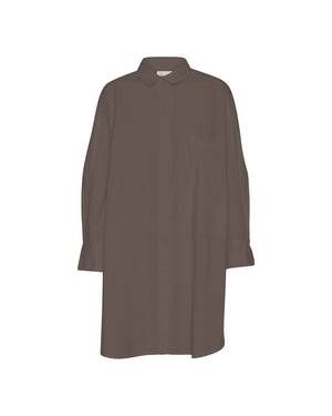 FRAU Lyon skjorte Long shirt Coffee Quartz