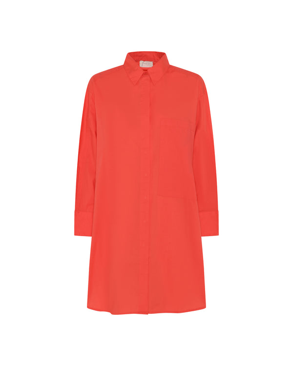 FRAU Lyon skjorte Long shirt Hot Coral