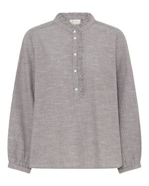 FRAU Madrid flæse skjorte Shirt Coffee Quartz Stripe