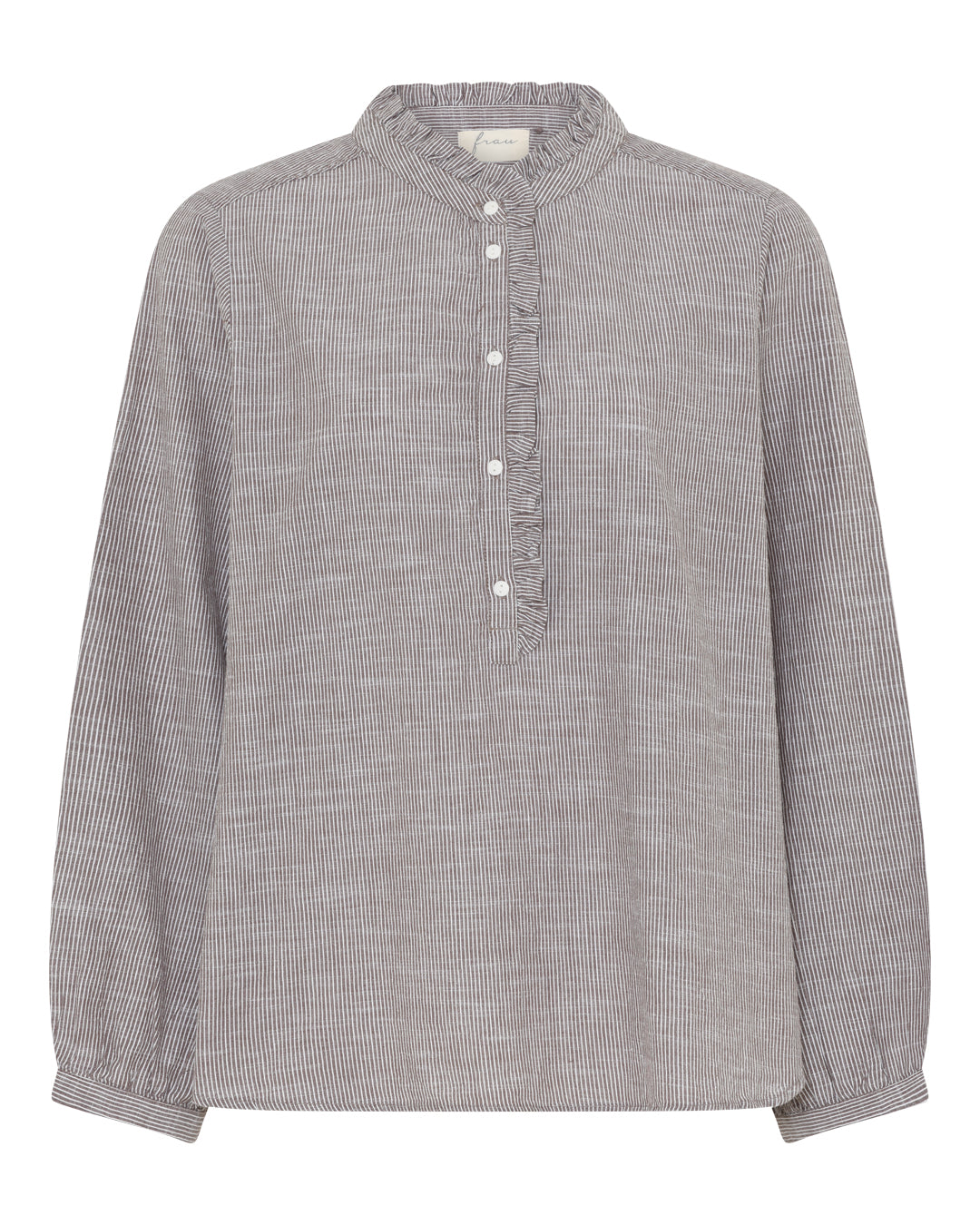 FRAU Madrid flæse skjorte Shirt Coffee Quartz Stripe