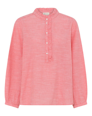 FRAU Madrid flæse skjorte Shirt Hot Coral Stripe